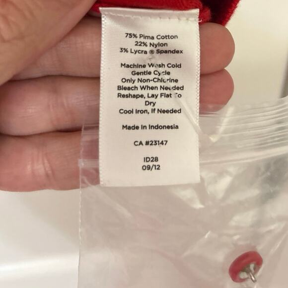 Talbots Pima Cotton Blend Red Cardigan Sweater 3/4 Sleeve Size X Preppy Academia - Picture 12 of 13